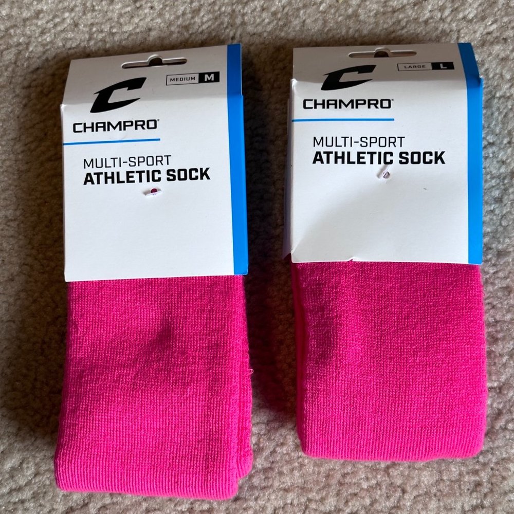 Champro Youth Baseball Socks - Pink - New